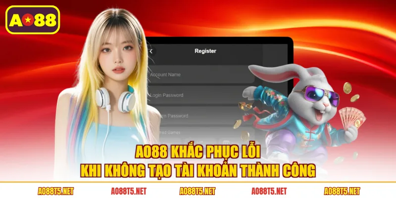 AO88 khắc phục lỗi khi không tạo tài khoản thành công